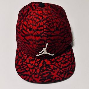Rare- Air Jordan Cement Elephant Red Jumpman Hat Adjustable Snapback Cap Youth